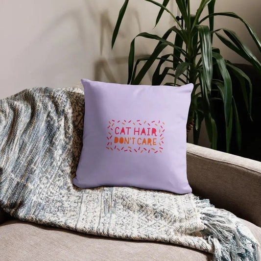 Cat Hair Just Don't Care Pillow - FloofChonk