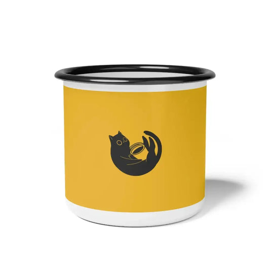 Cat Lover Enamel Camp Cup - Cute Kitty Design for Camping & Home - FloofChonk