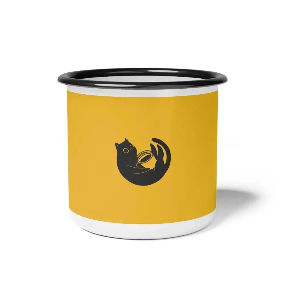 Cat Lover Enamel Camp Cup - Cute Kitty Design for Camping & Home - FloofChonk