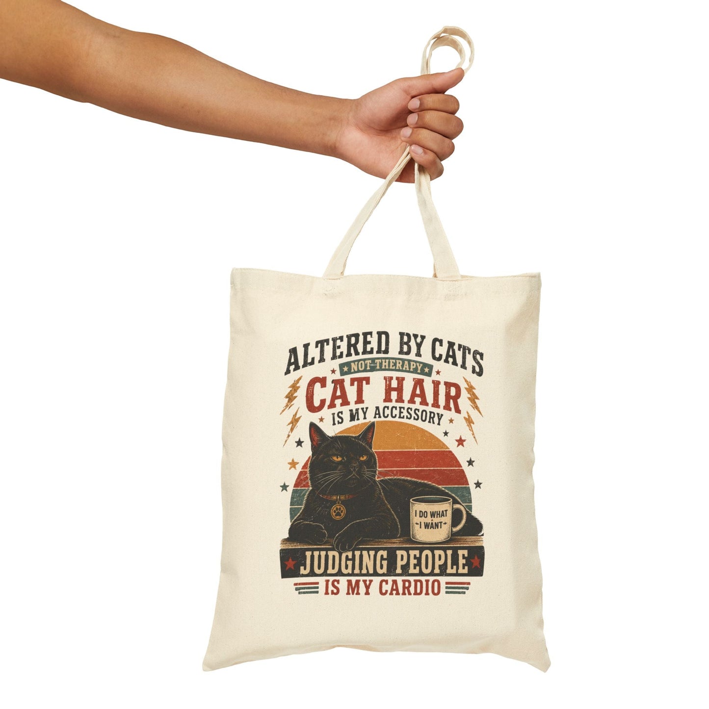 Cat Lover Tote Bag – "Cat Hair Is My Accessory" Canvas Shopper - FloofChonk