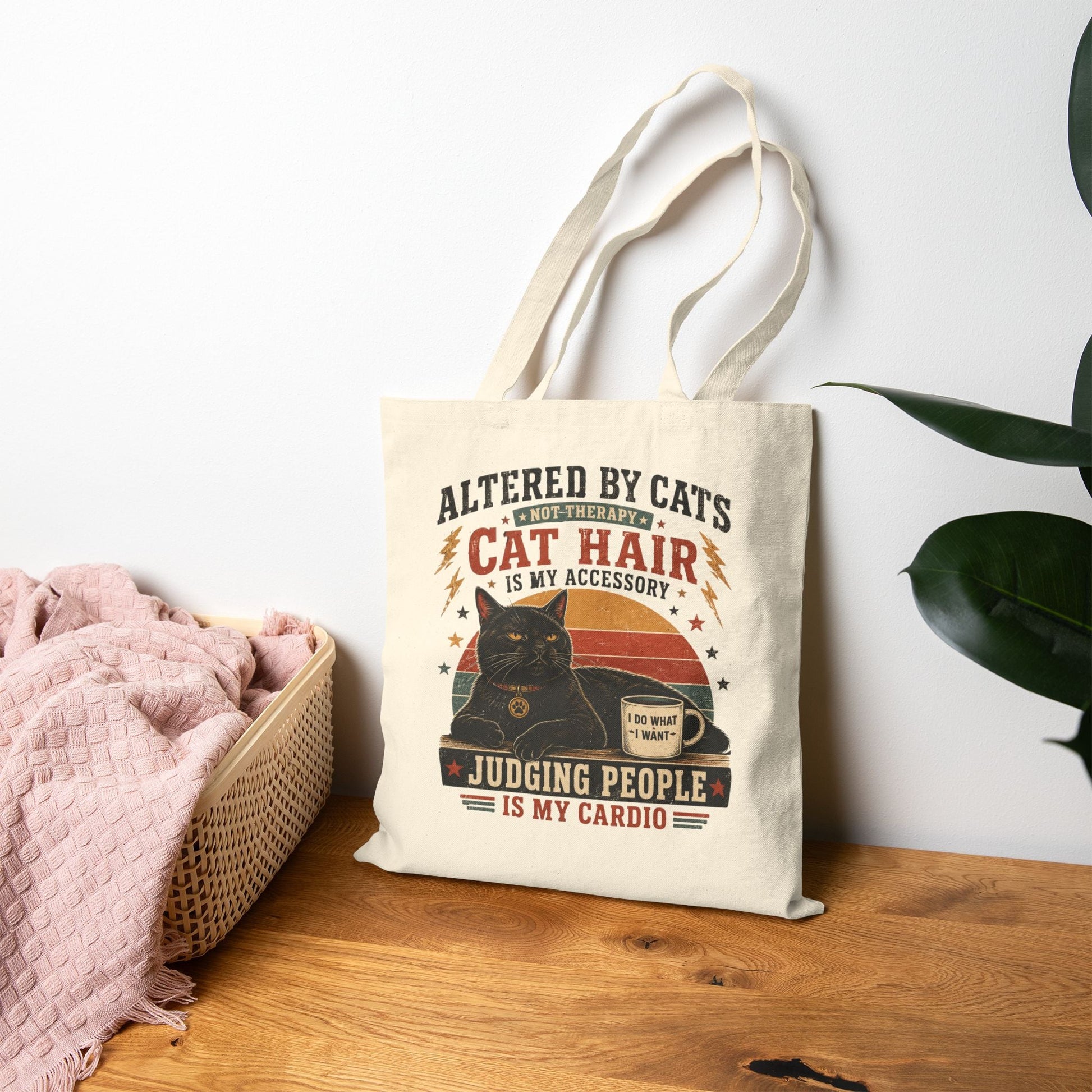 Cat Lover Tote Bag – "Cat Hair Is My Accessory" Canvas Shopper - FloofChonk