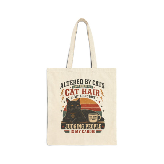 Cat Lover Tote Bag – "Cat Hair Is My Accessory" Canvas Shopper - FloofChonk