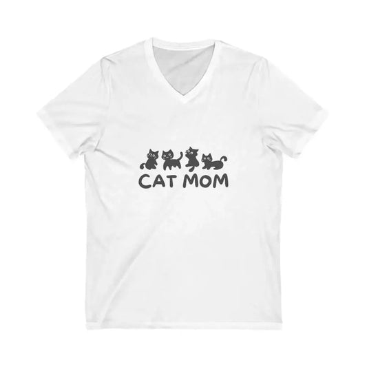 Cat Mom V - Neck Tee | Perfect Gift for Cat Lovers - FloofChonk