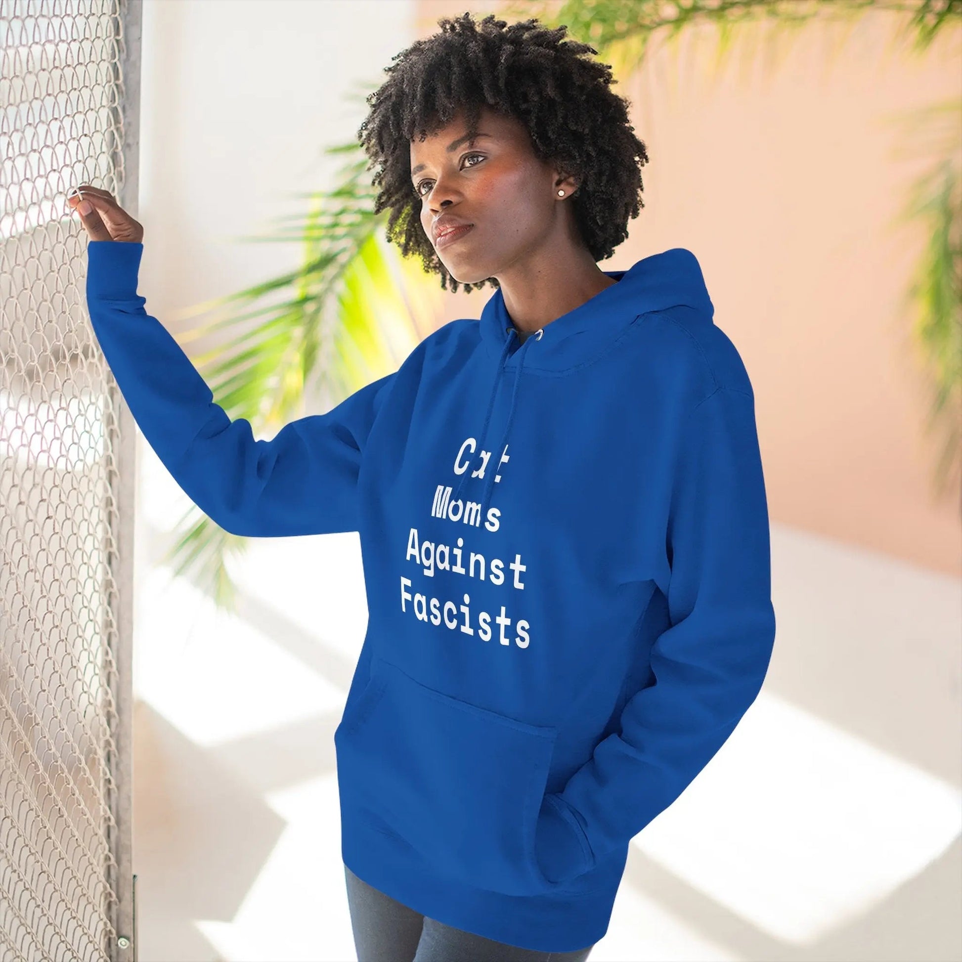 Cat Moms Against Fascists Hoodie - FloofChonk