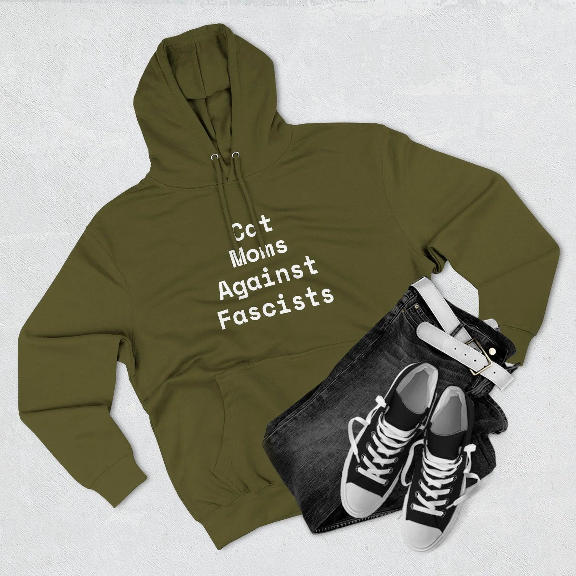 Cat Moms Against Fascists Hoodie - FloofChonk