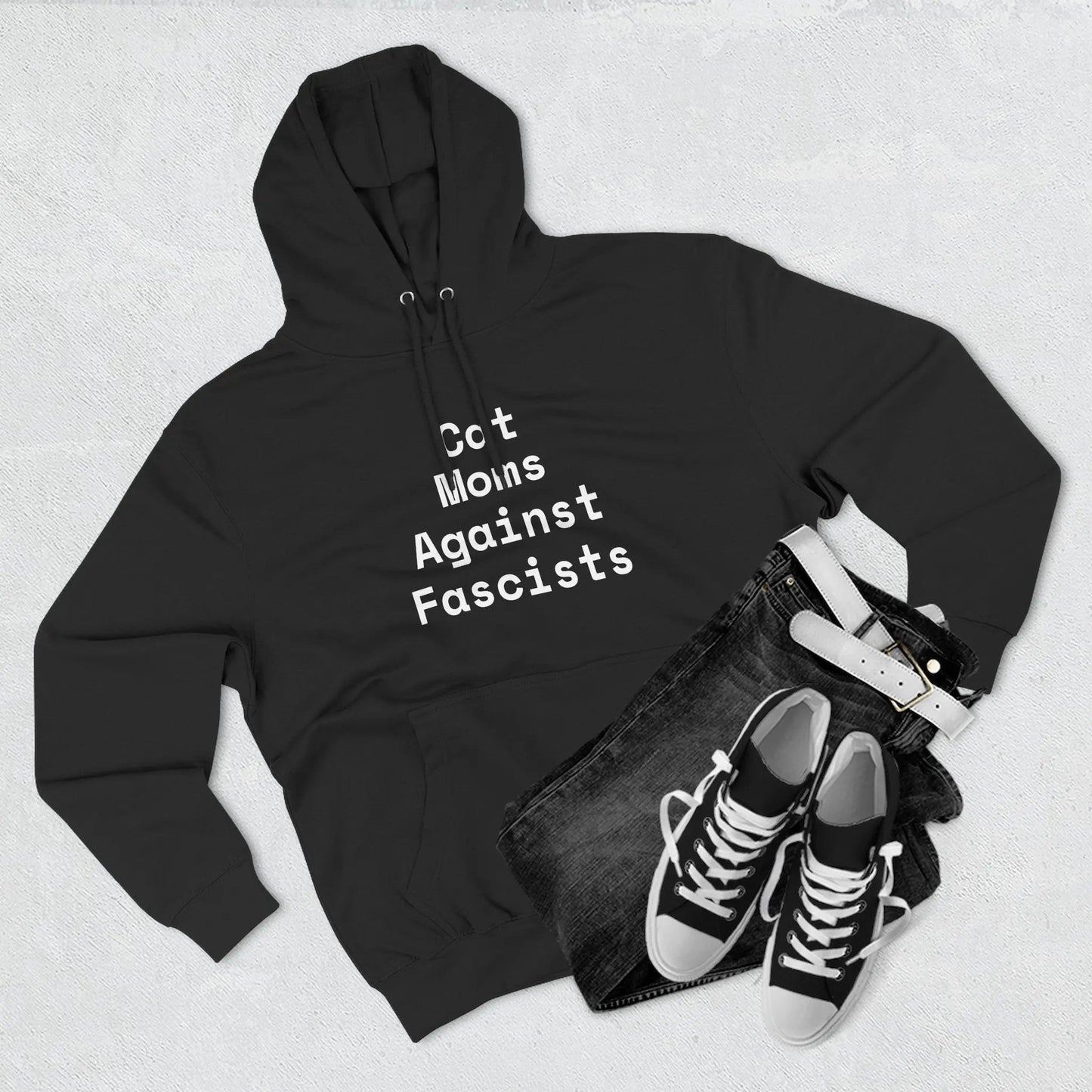 Cat Moms Against Fascists Hoodie - FloofChonk