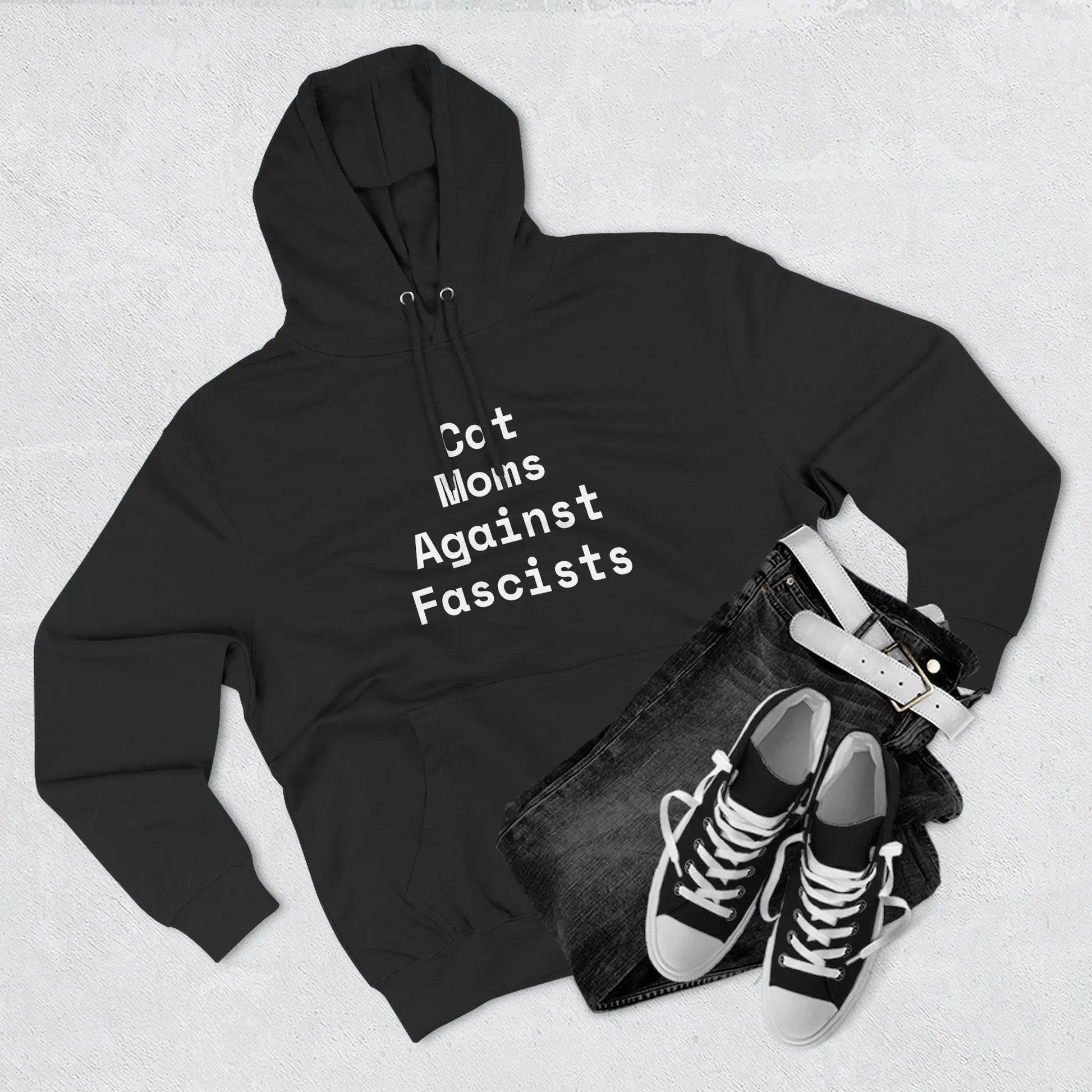 Cat Moms Against Fascists Hoodie - FloofChonk