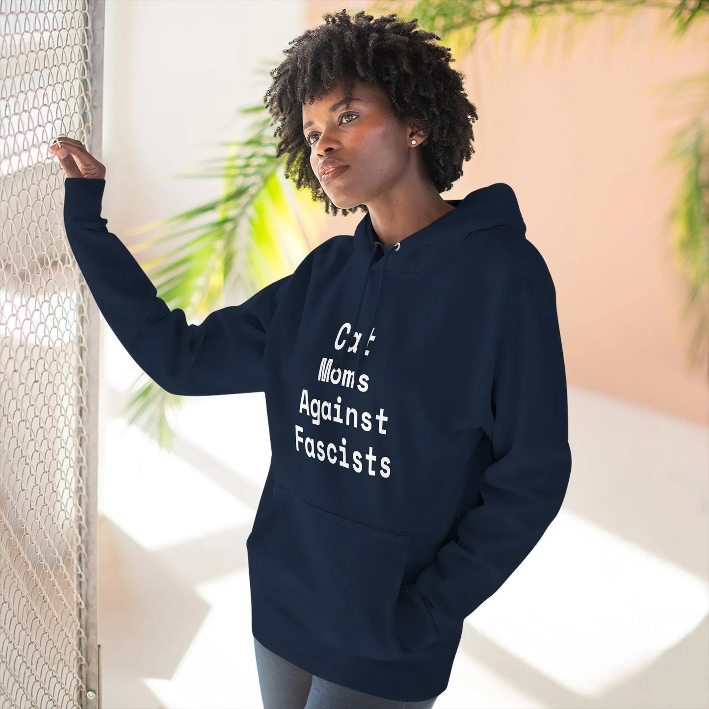 Cat Moms Against Fascists Hoodie - FloofChonk