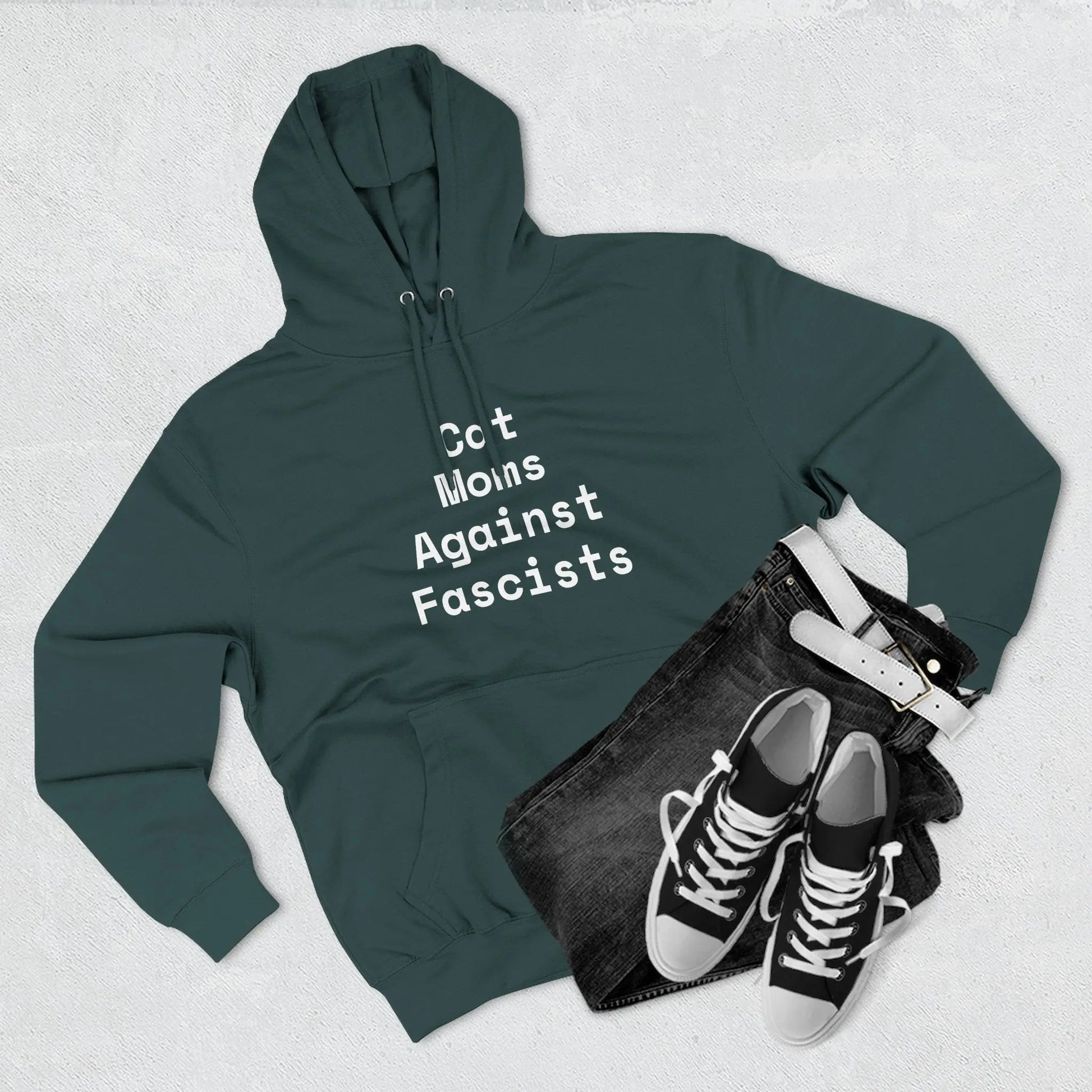 Cat Moms Against Fascists Hoodie - FloofChonk