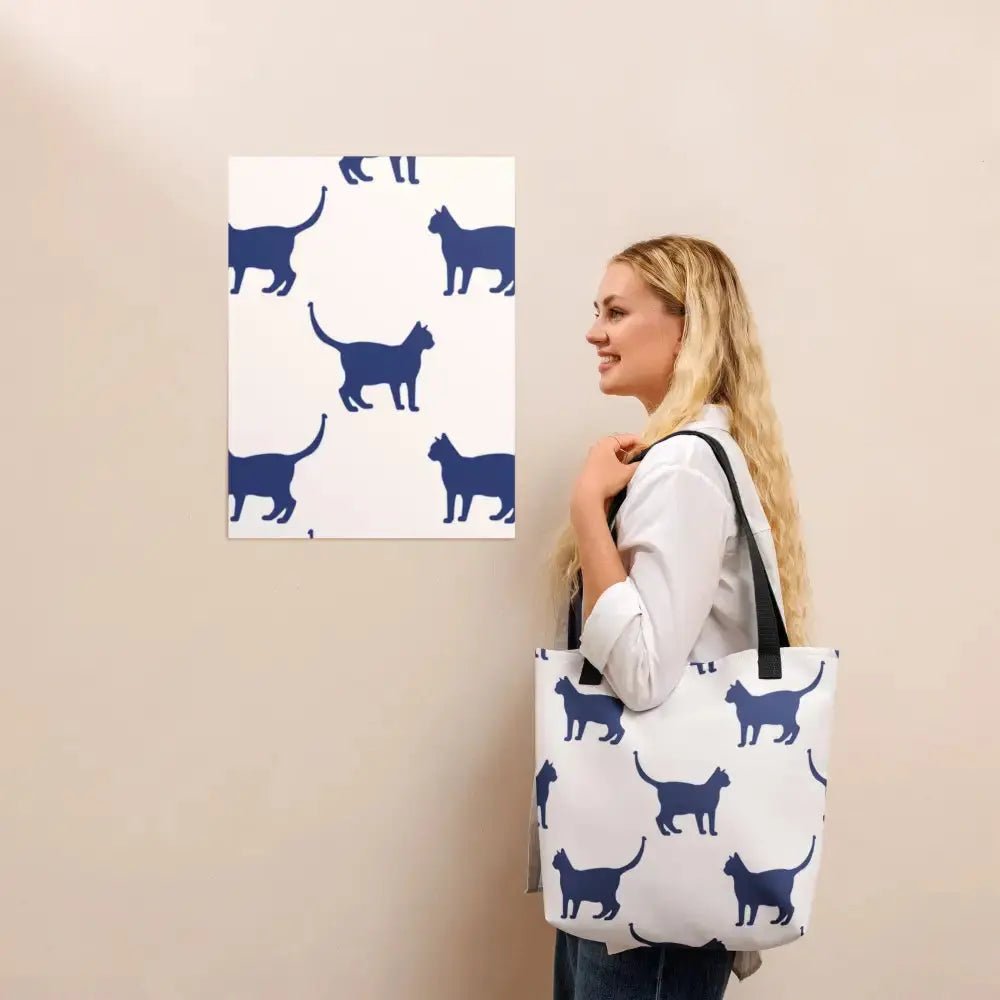 Cat Pattern Tote Bag - FloofChonk