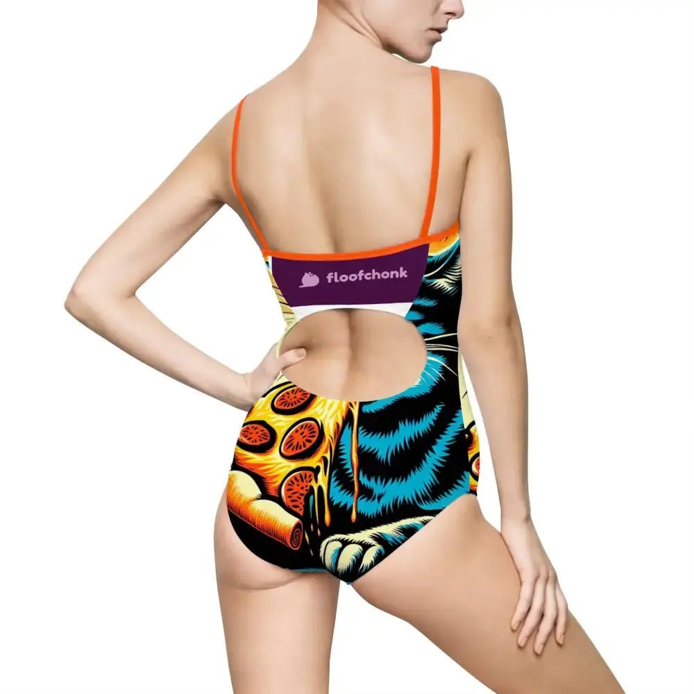 Cat Pizza One - Piece Swimsuit - FloofChonk