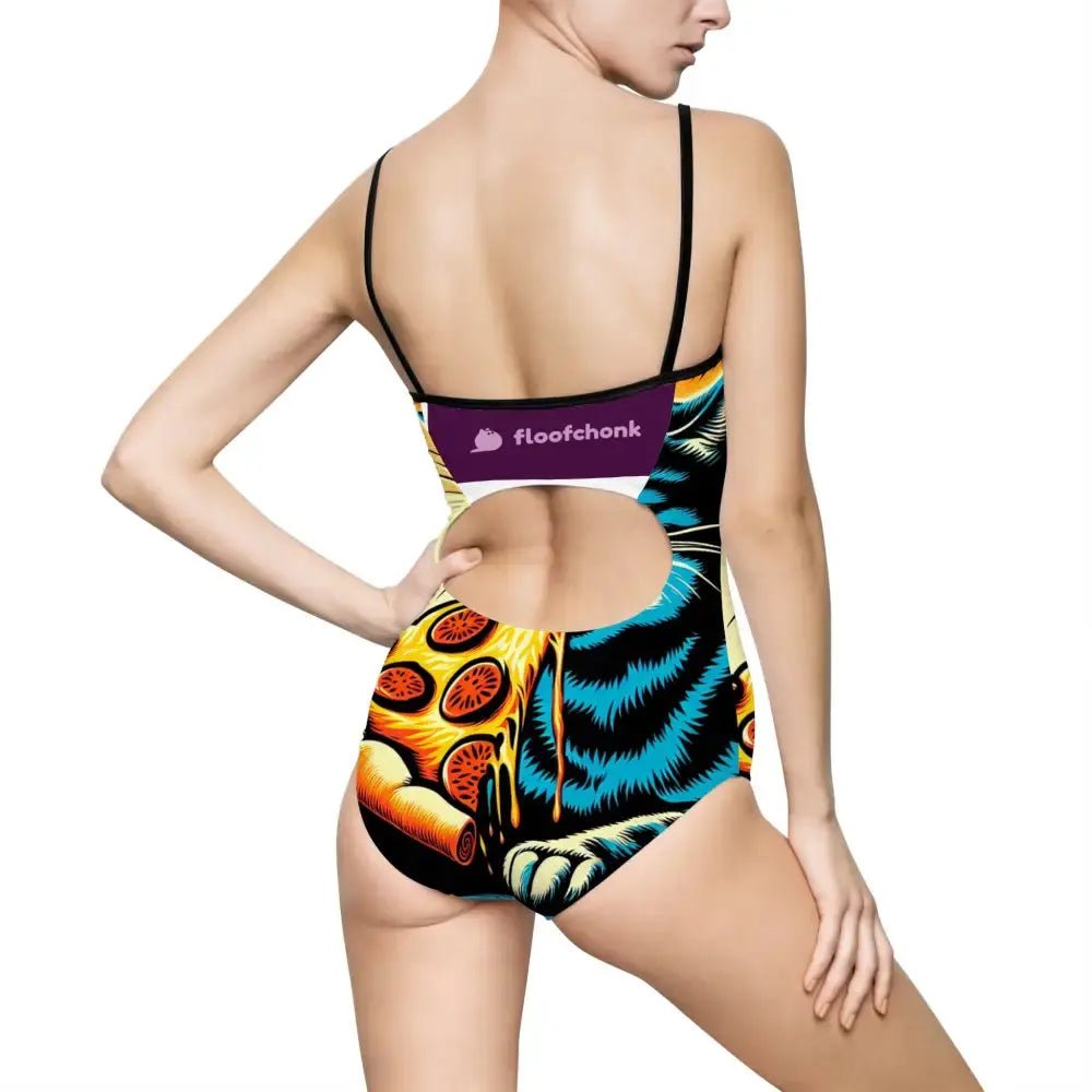 Cat Pizza One - Piece Swimsuit - FloofChonk