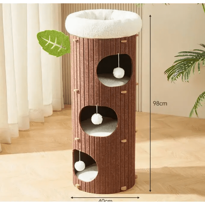 Cat Scratch Board Felt Nest Four Seasons - FloofChonk