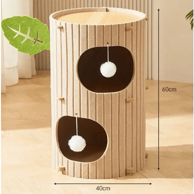 Cat Scratch Board Felt Nest Four Seasons - FloofChonk