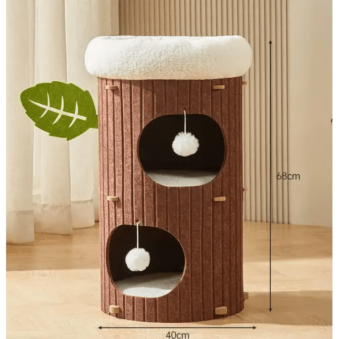 Cat Scratch Board Felt Nest Four Seasons - FloofChonk