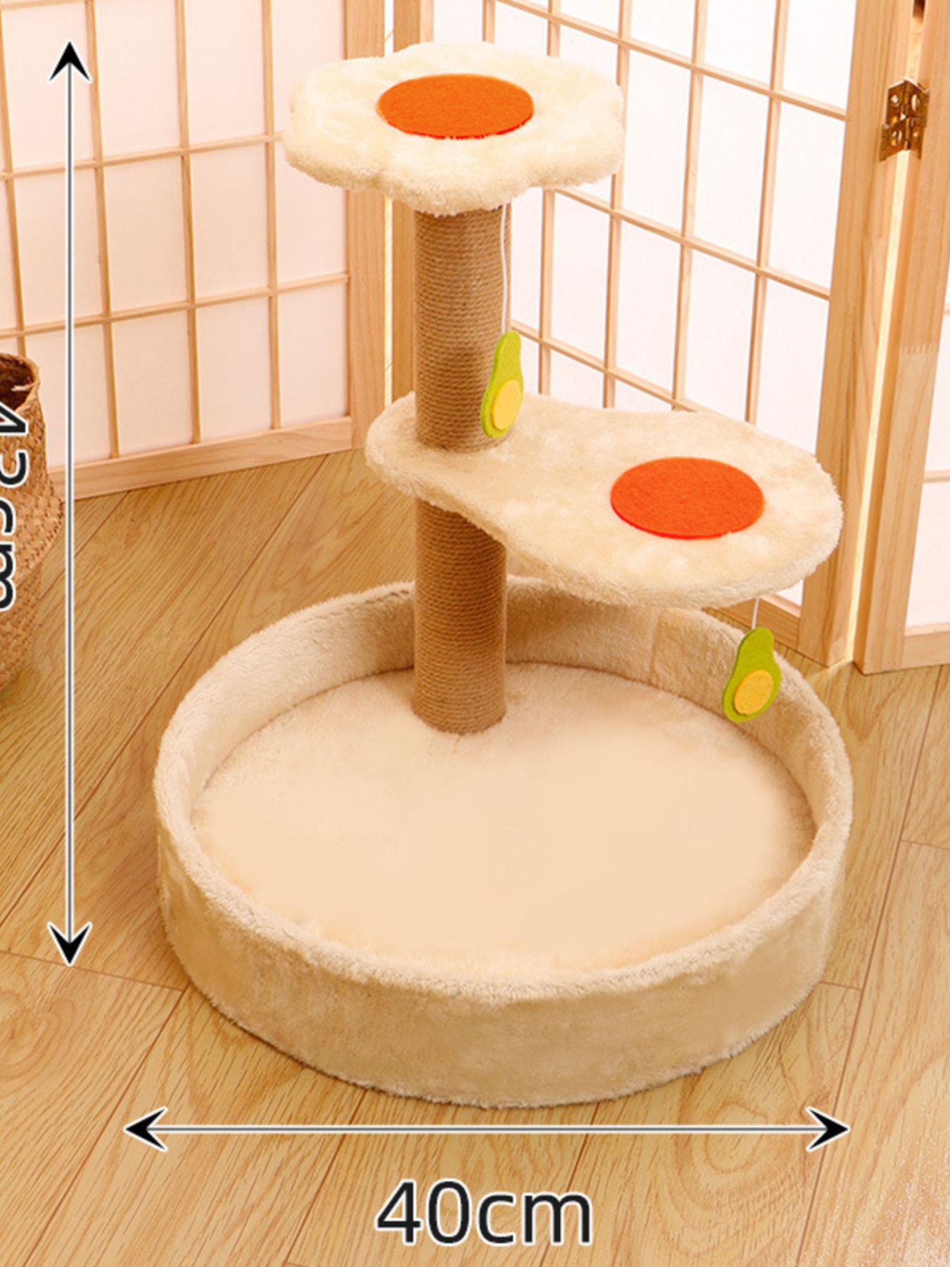 Cat Scratching Post with Cat Bed and Toy - FloofChonk