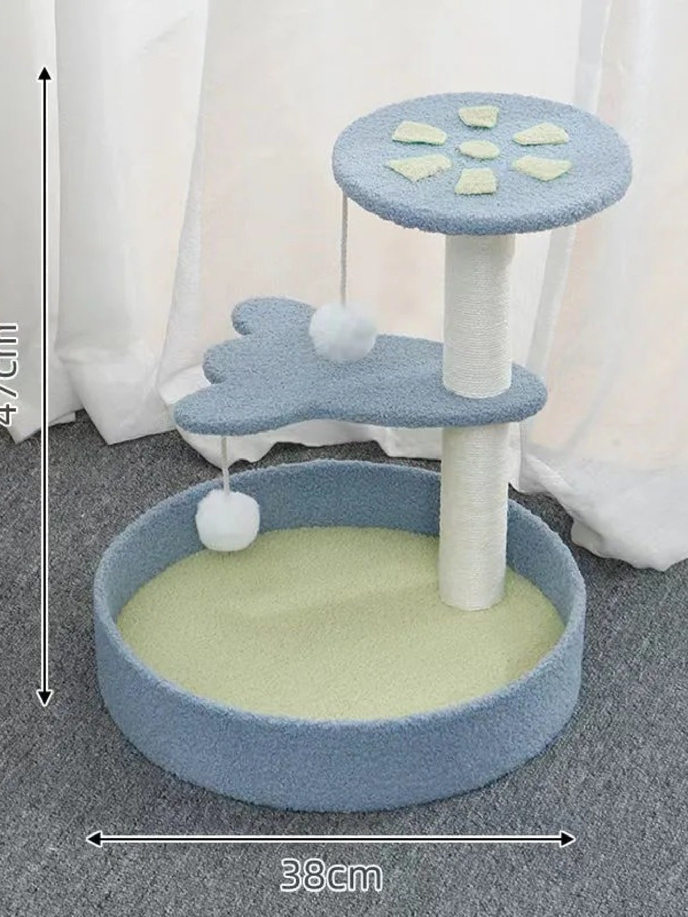 Cat Scratching Post with Cat Bed and Toy - FloofChonk