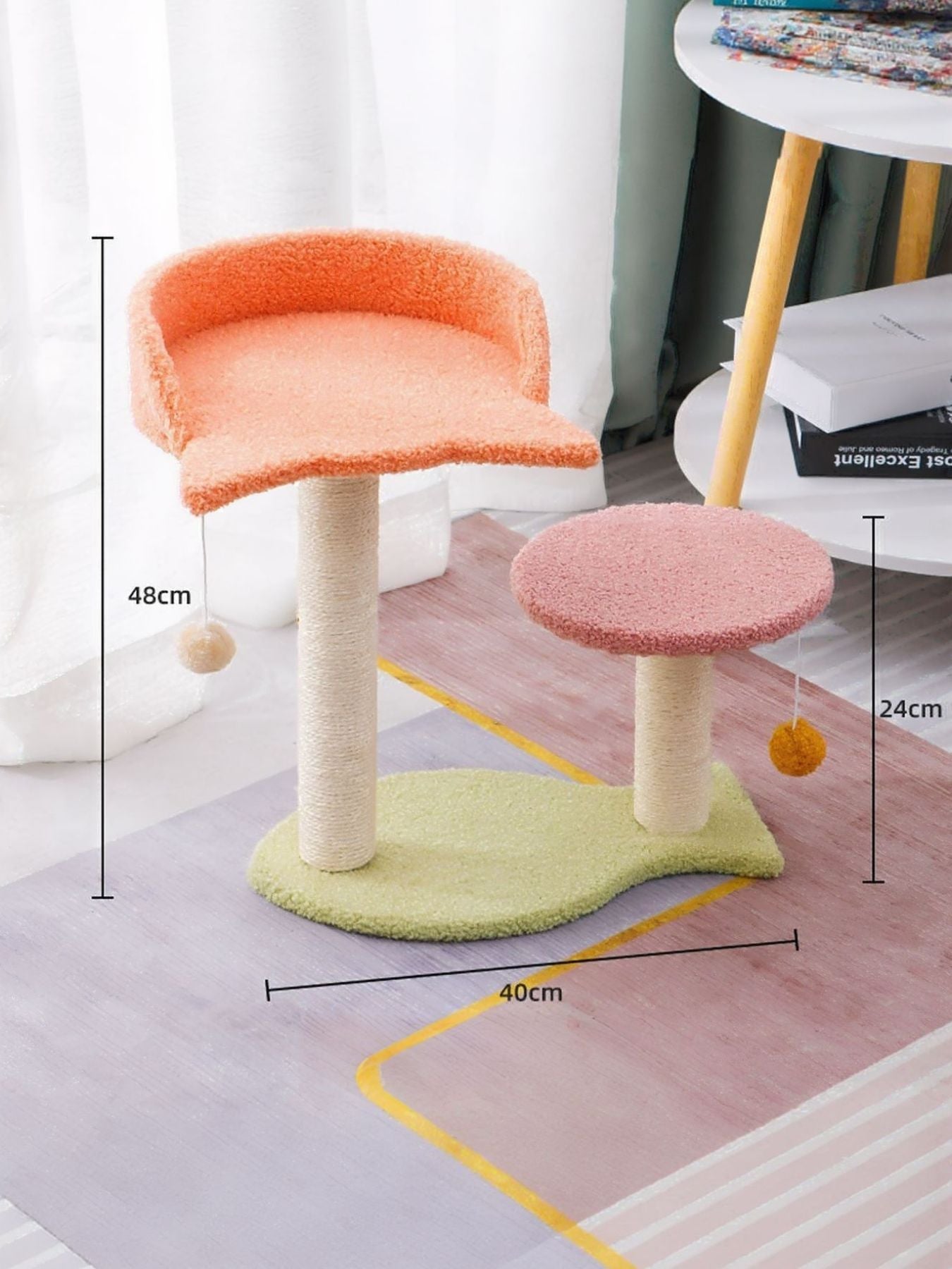 Cat Scratching Post with Cat Bed and Toy - FloofChonk