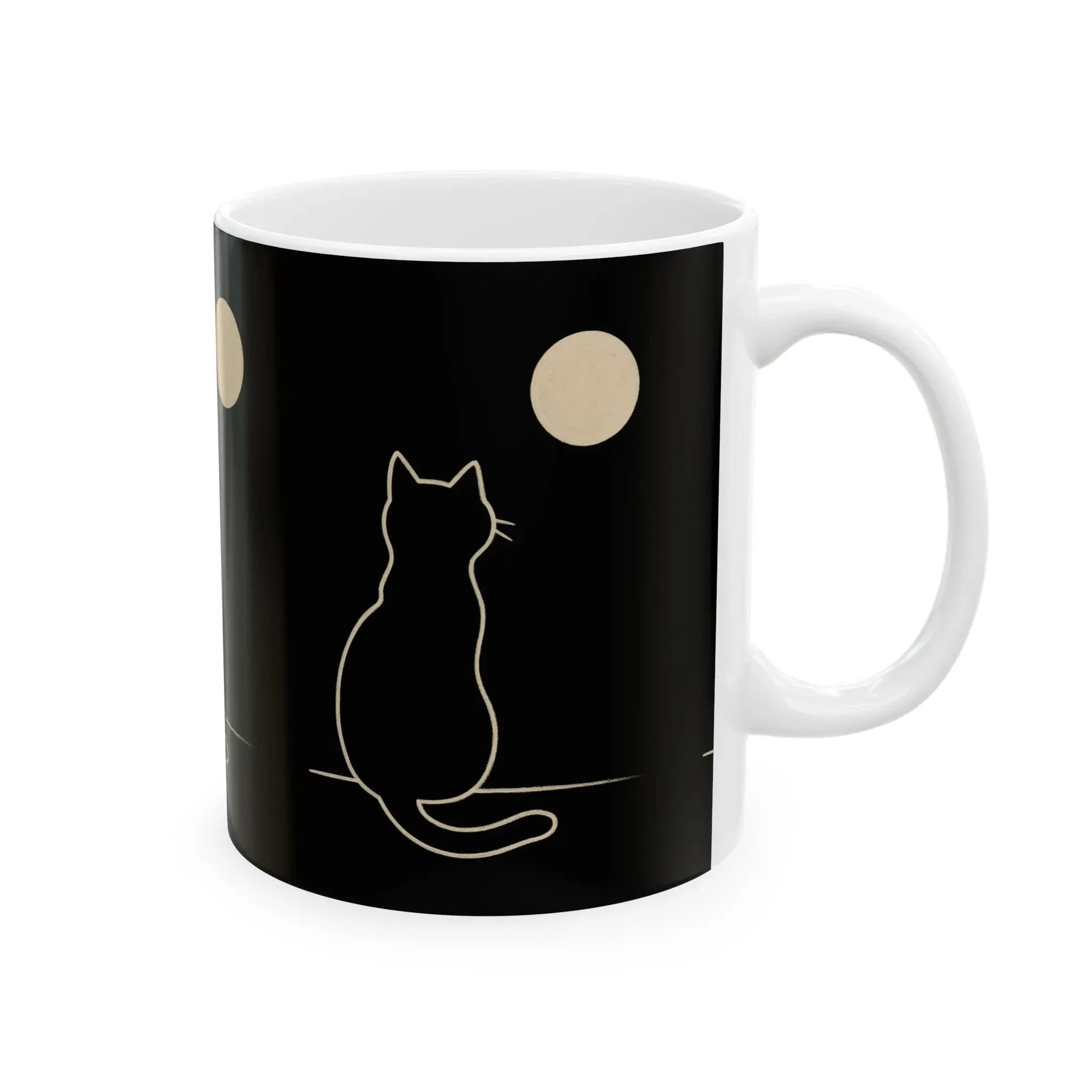 Cat Silhouette Mug, Cozy Cat Lover Gift - FloofChonk