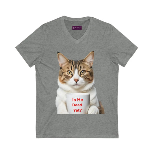 Cat V - Neck Tee - Funny Cat Lover Gift - FloofChonk