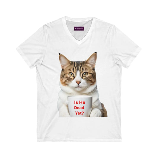 Cat V - Neck Tee - Funny Cat Lover Gift - FloofChonk