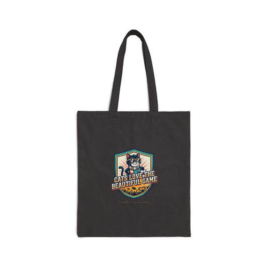 Cats Love the Beautiful Game Tote | retro soccer, country pride - FloofChonk