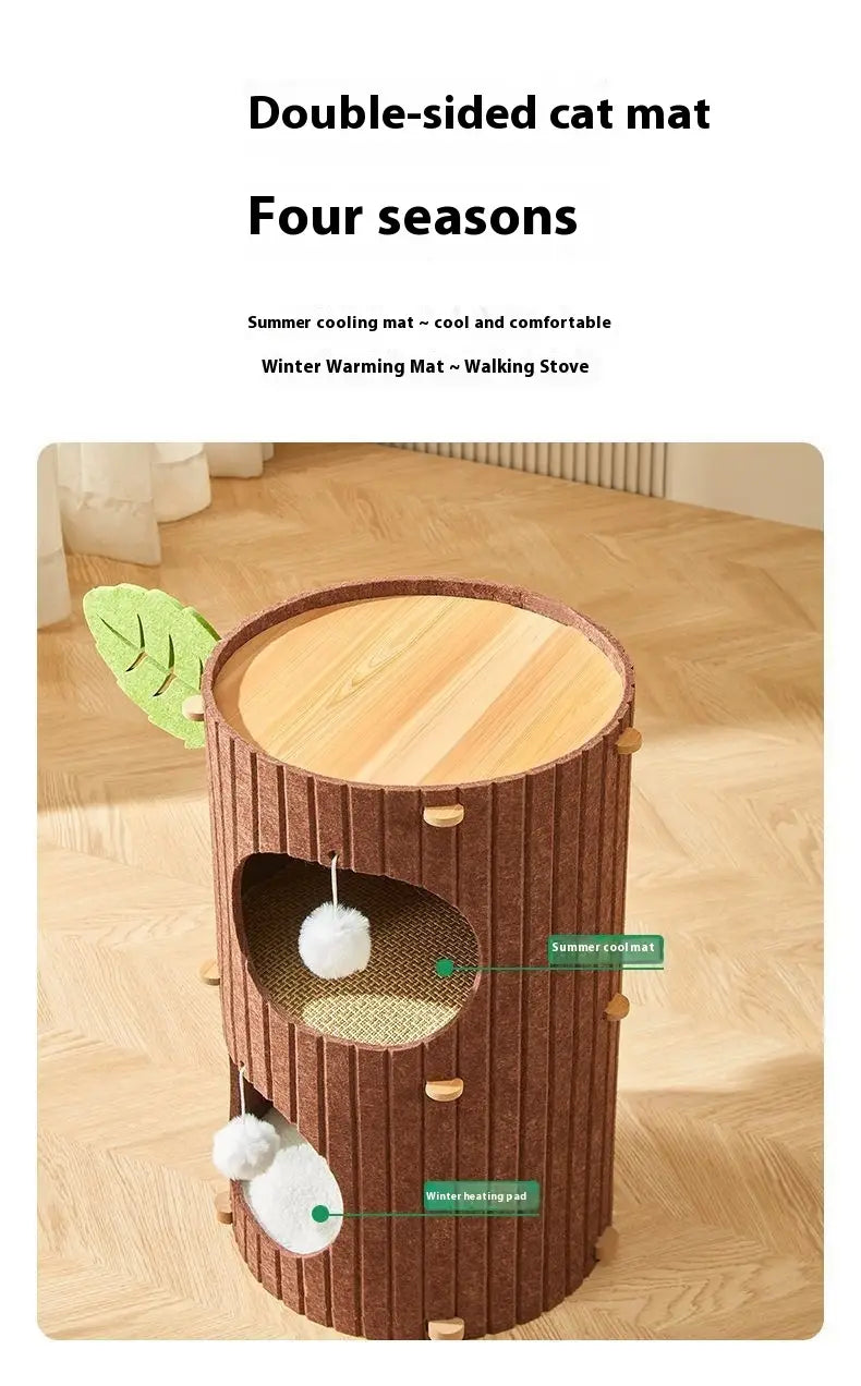 Cat Scratch Board Felt Nest Four Seasons Universal Tree Pet Supplies