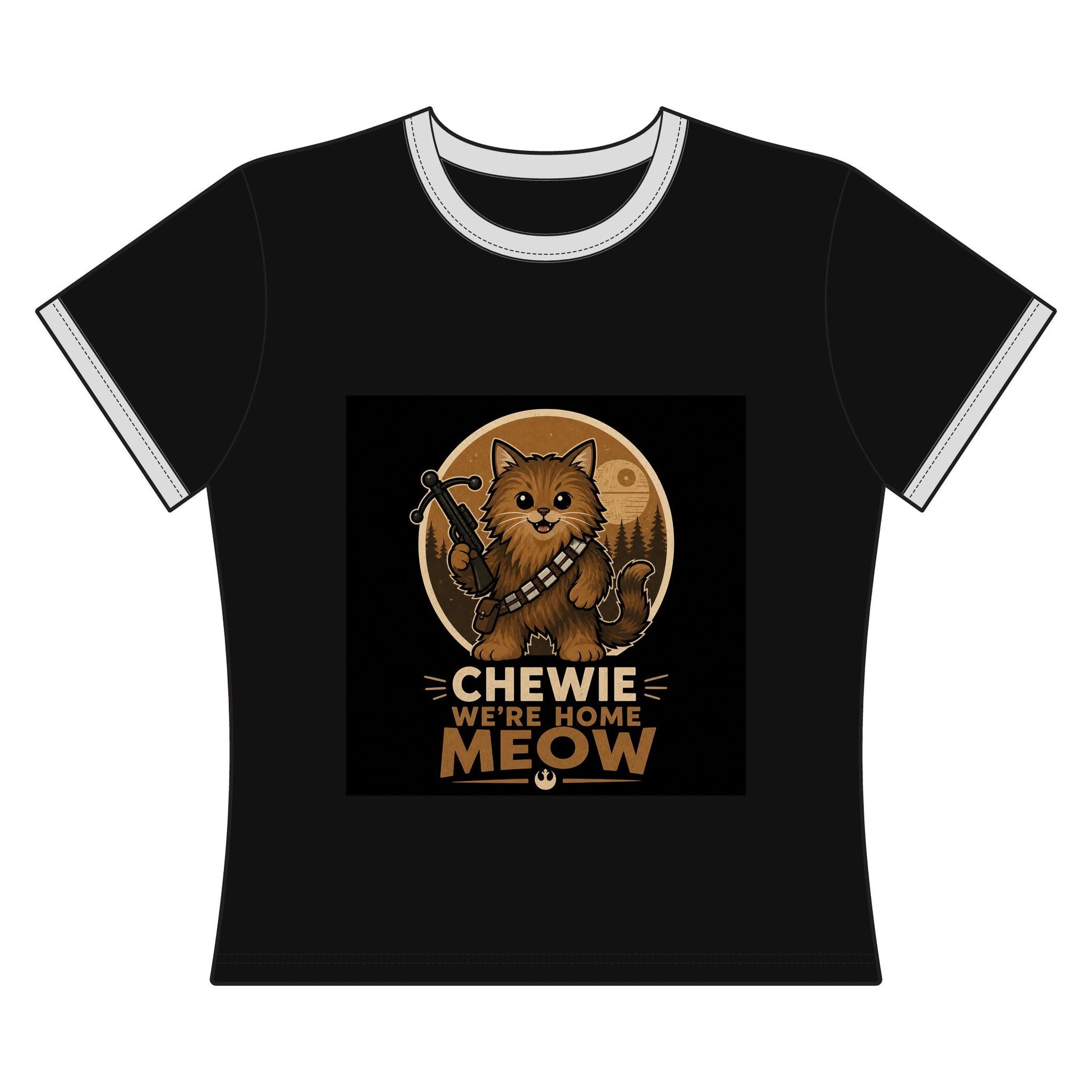 Chewie We're Home Meow Cat Ringer Tee - FloofChonk