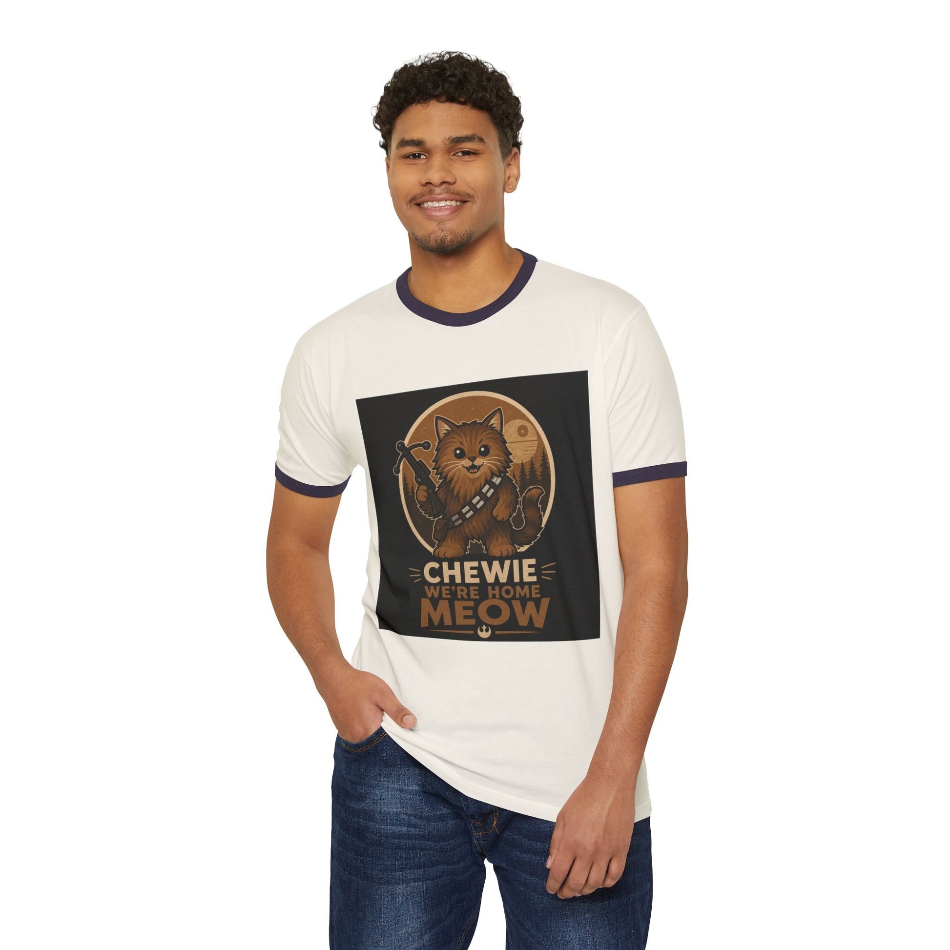 Chewie We're Home Meow Ringer T-Shirt - FloofChonk