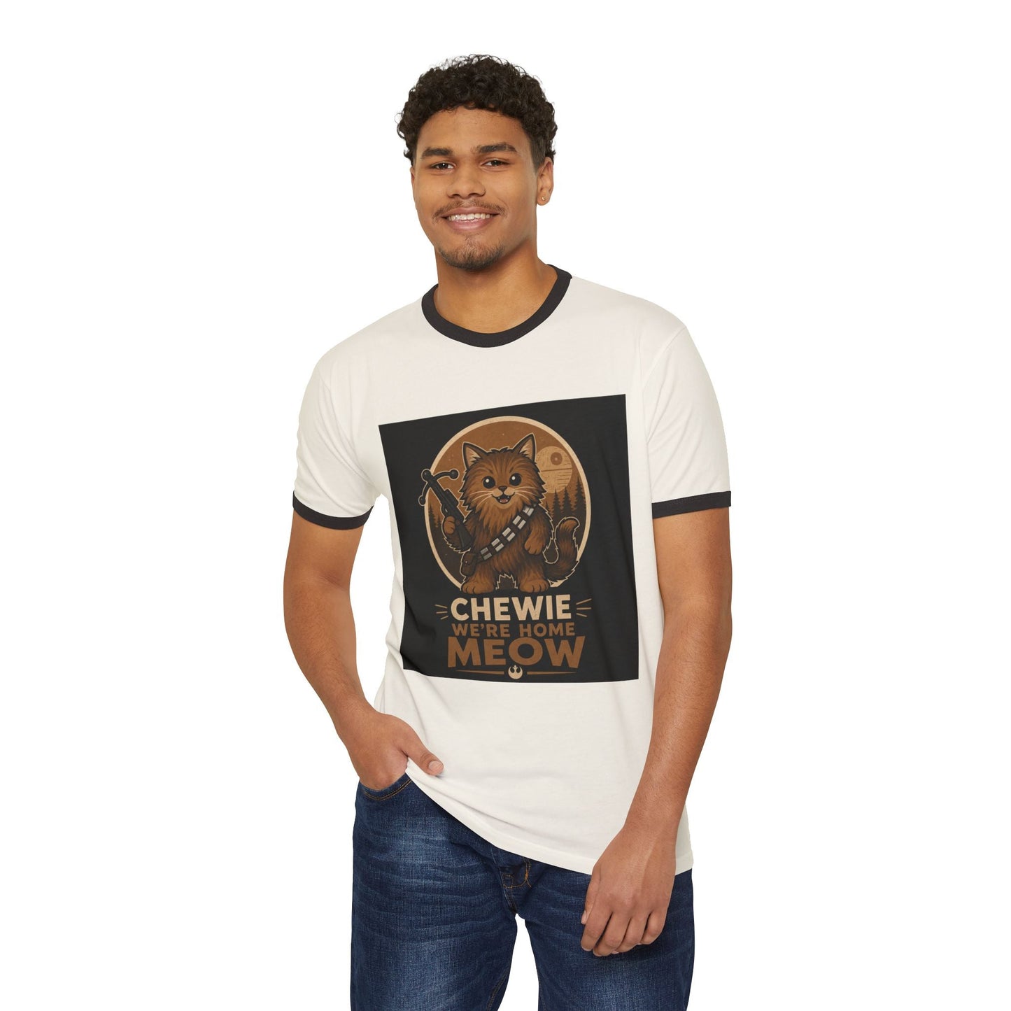 Chewie We're Home Meow Ringer T-Shirt - FloofChonk