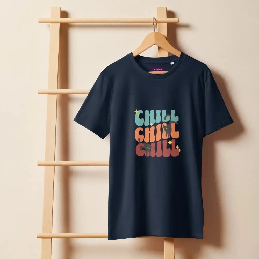 Chill Cat organic mid - light t-shirt - FloofChonk