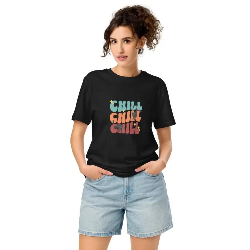 Chill Cat organic mid - light t-shirt - FloofChonk