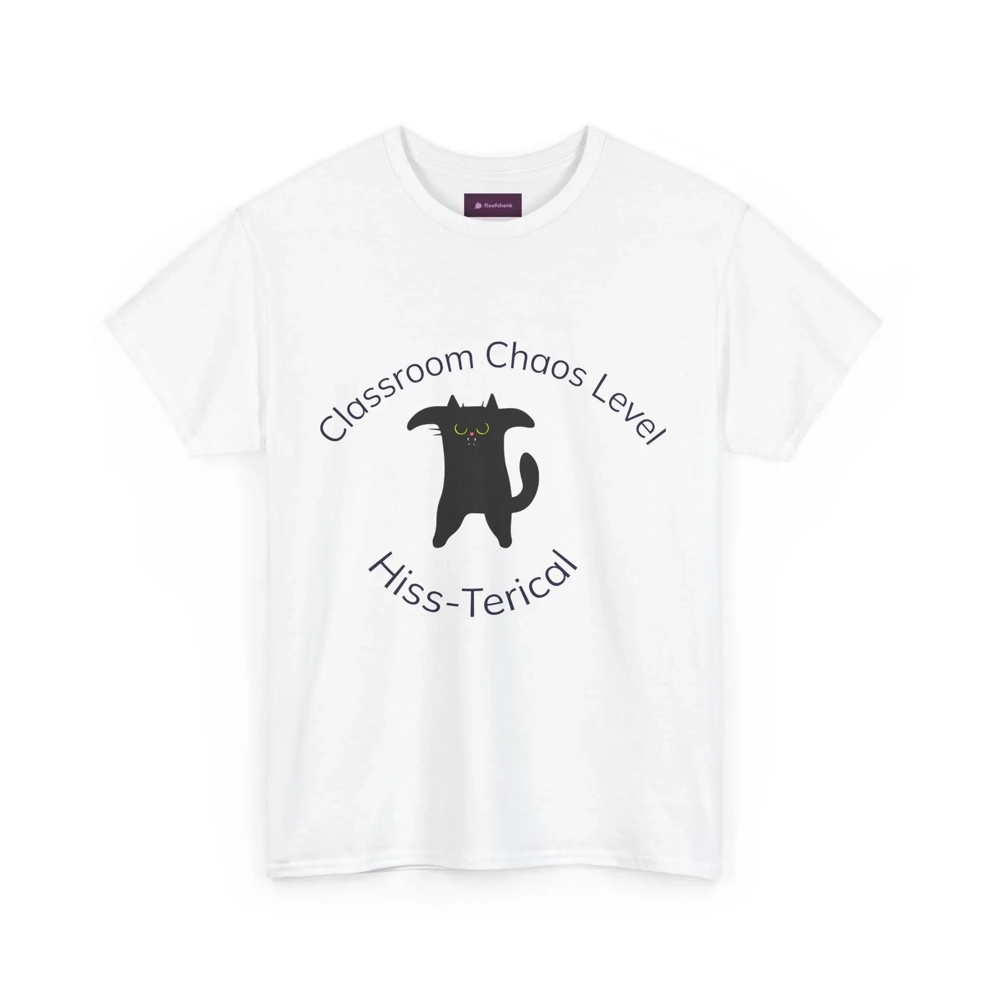 Classroom Chaos Cat Tee – Teacher Humor Cotton Tee - FloofChonk