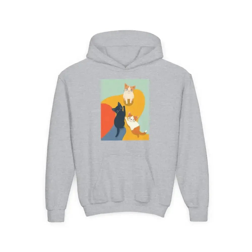 Colorful Cat Design Hoodie - Fun and Cozy Hoodie for Kids - FloofChonk