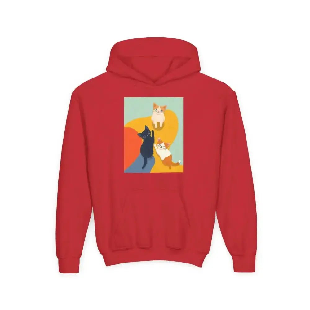 Colorful Cat Design Hoodie - Fun and Cozy Hoodie for Kids - FloofChonk