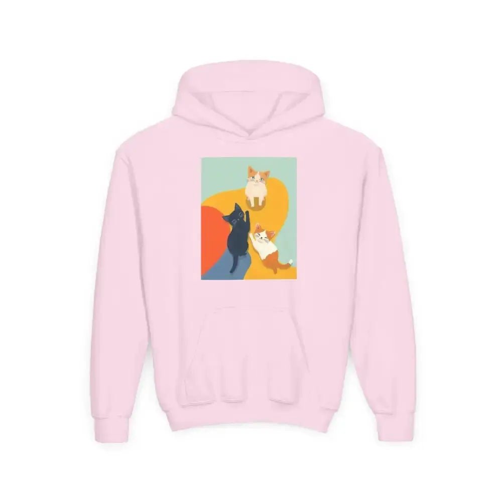 Colorful Cat Design Hoodie - Fun and Cozy Hoodie for Kids - FloofChonk