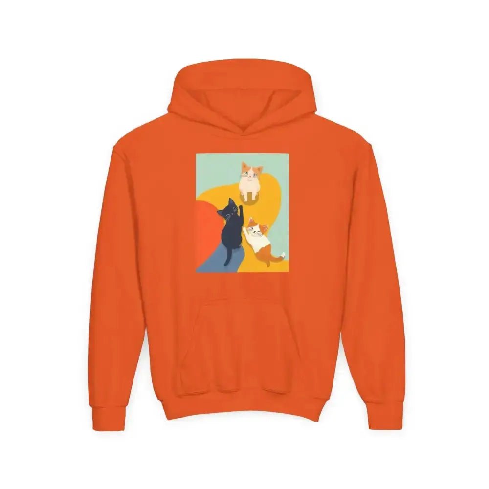 Colorful Cat Design Hoodie - Fun and Cozy Hoodie for Kids - FloofChonk