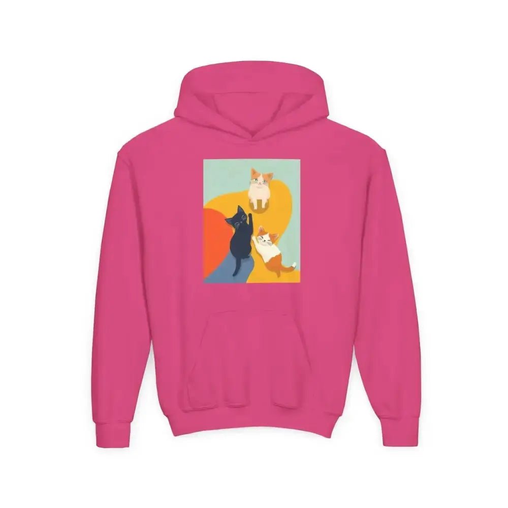 Colorful Cat Design Hoodie - Fun and Cozy Hoodie for Kids - FloofChonk