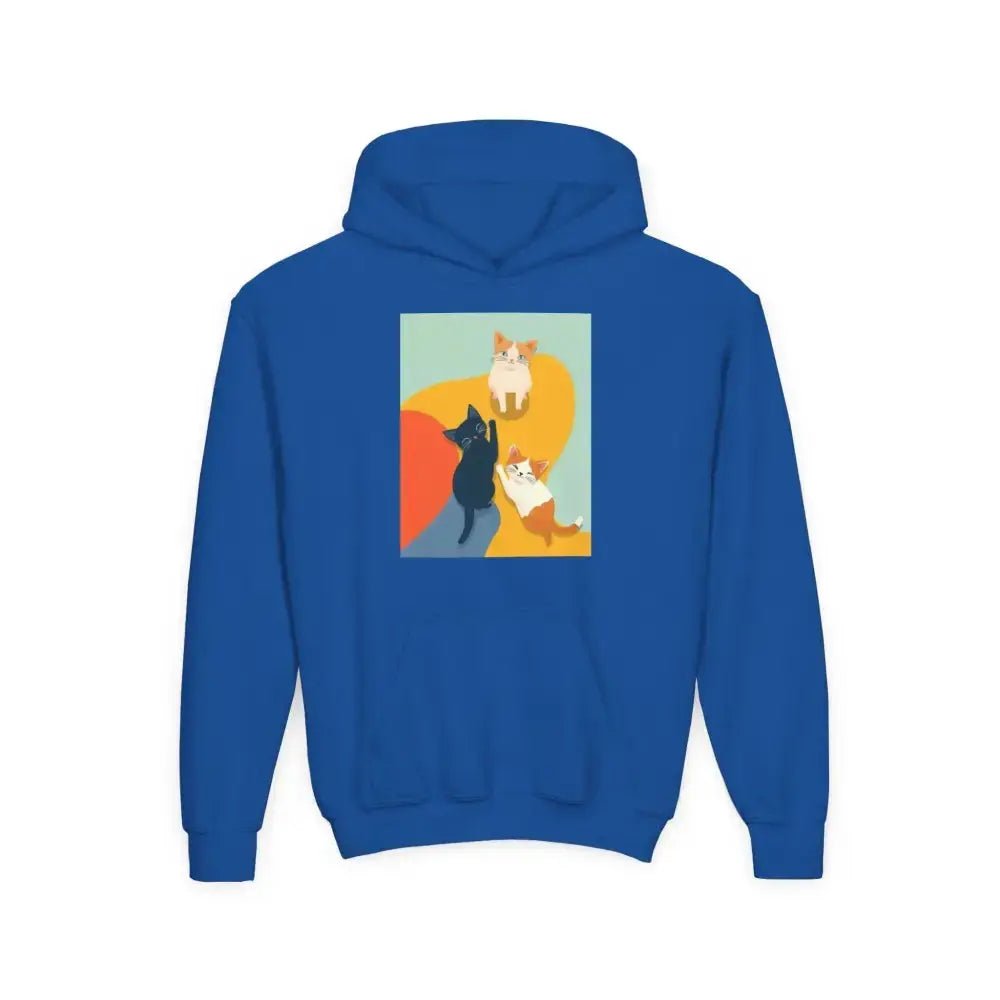 Colorful Cat Design Hoodie - Fun and Cozy Hoodie for Kids - FloofChonk