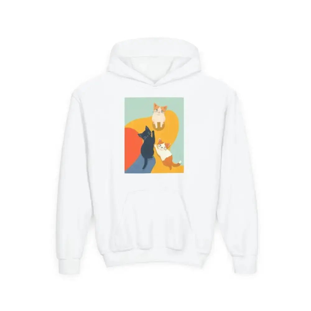 Colorful Cat Design Hoodie - Fun and Cozy Hoodie for Kids - FloofChonk