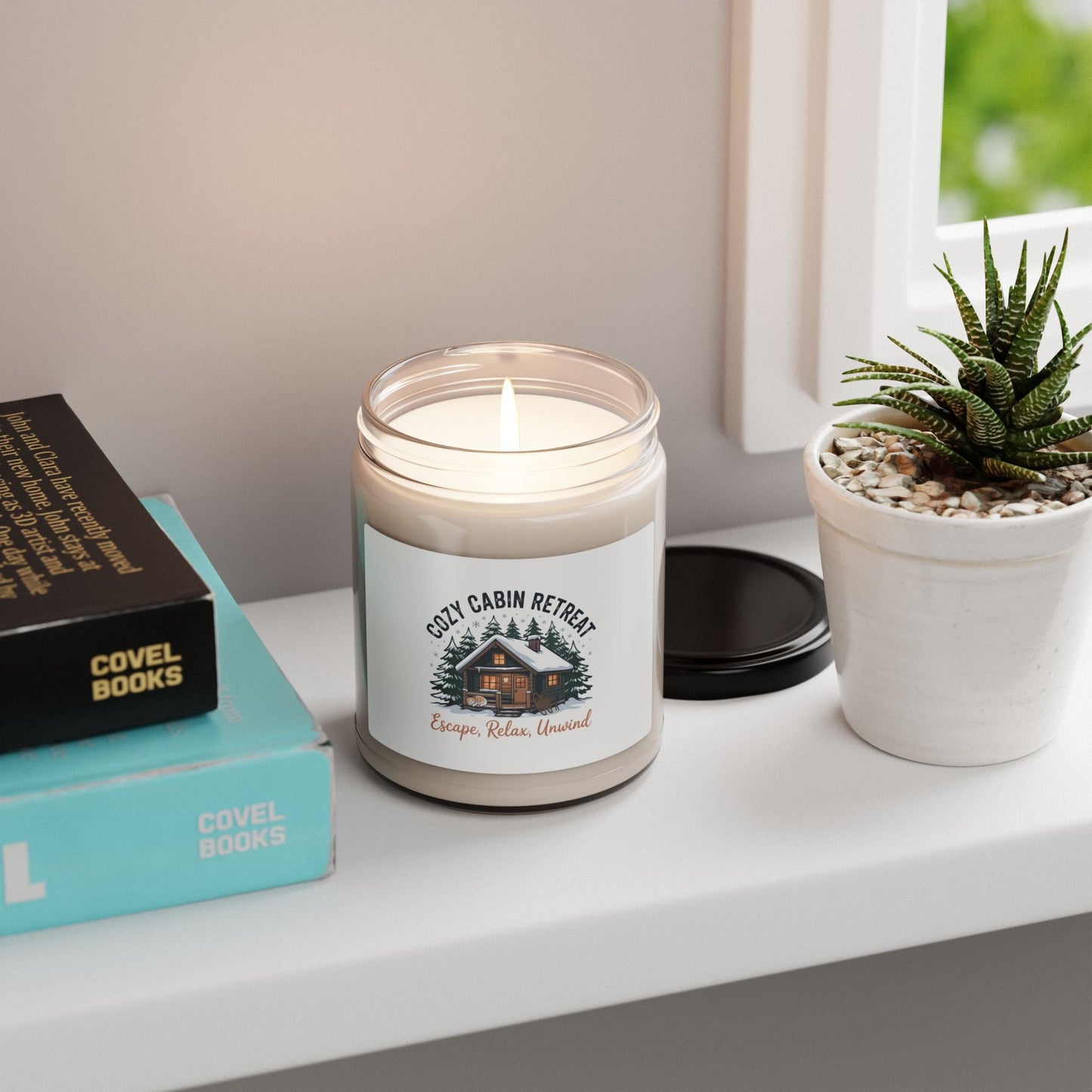 Cozy Cabin Retreat Candle, Soy Jar | Cabin Vibes, Pine Tree Lodge - FloofChonk