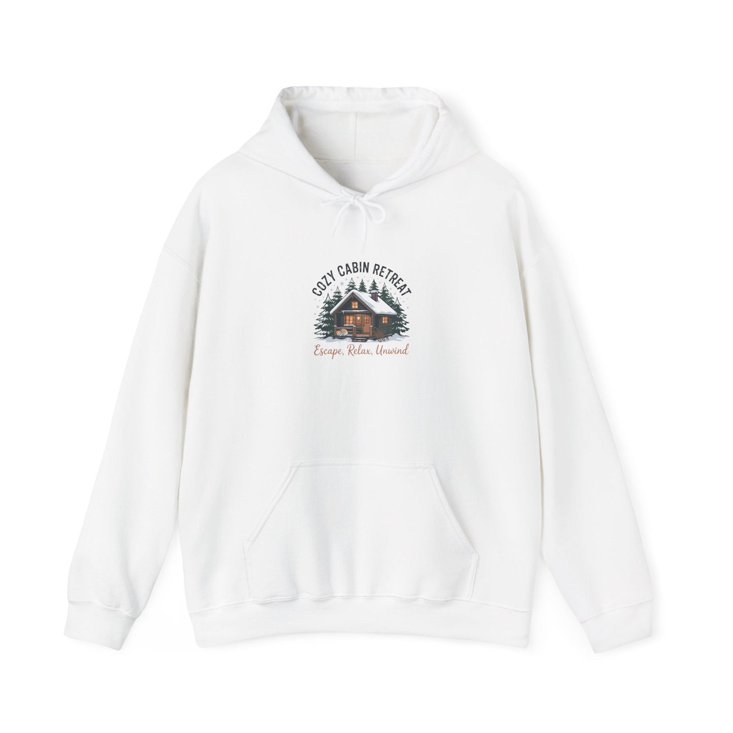 Cozy Cabin Retreat hoodie | mountain silhouette design, pine tree sweatshirt - FloofChonk