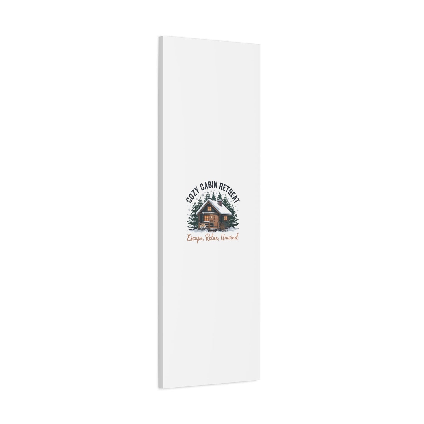 Cozy Cabin Retreat Log Cabin Art Print | Matte Canvas Stretched, 1.25" - FloofChonk