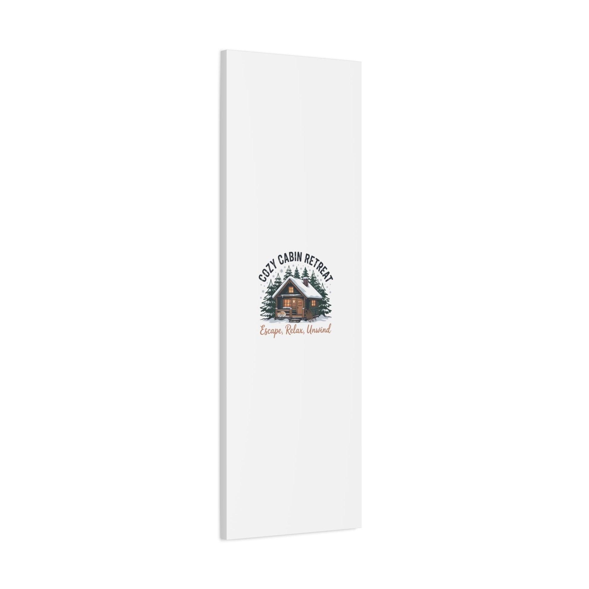 Cozy Cabin Retreat Log Cabin Art Print | Matte Canvas Stretched, 1.25" - FloofChonk
