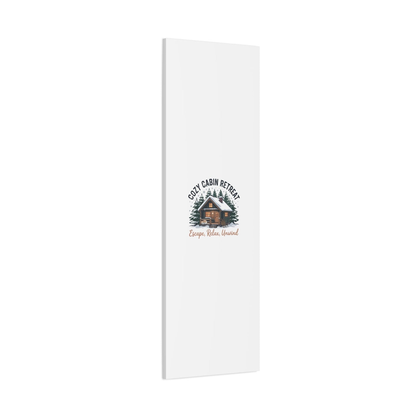 Cozy Cabin Retreat Log Cabin Art Print | Matte Canvas Stretched, 1.25" - FloofChonk