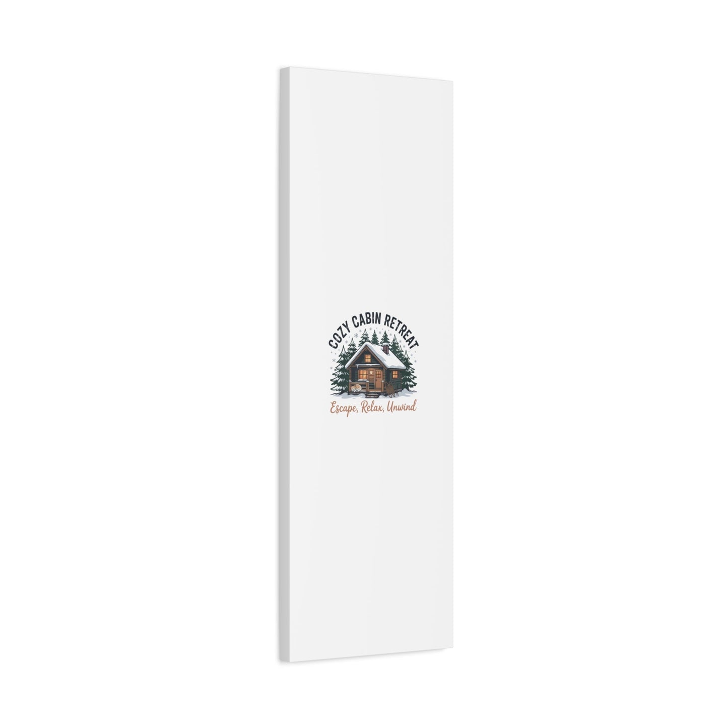 Cozy Cabin Retreat Log Cabin Art Print | Matte Canvas Stretched, 1.25" - FloofChonk
