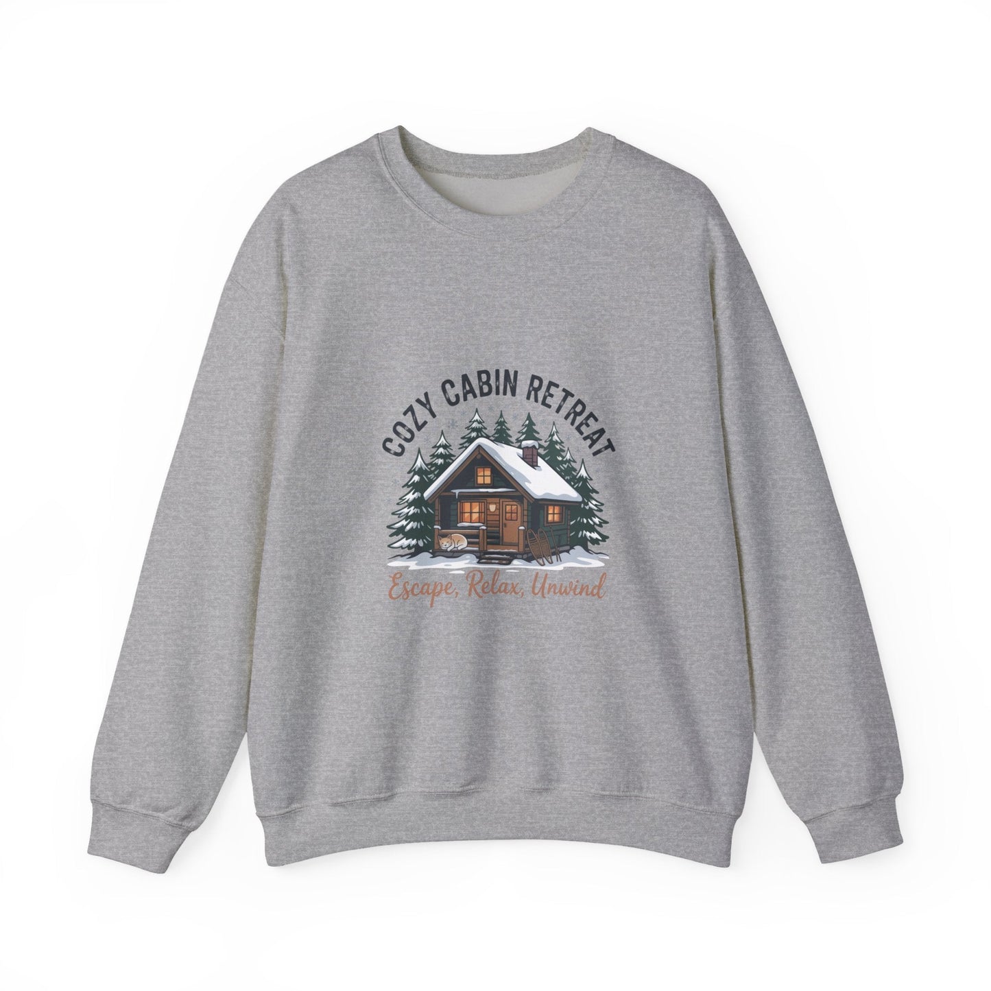 Cozy Cabin Retreat Sweatshirt | cabin vibes shirt, pine tree sweatshirt - FloofChonk