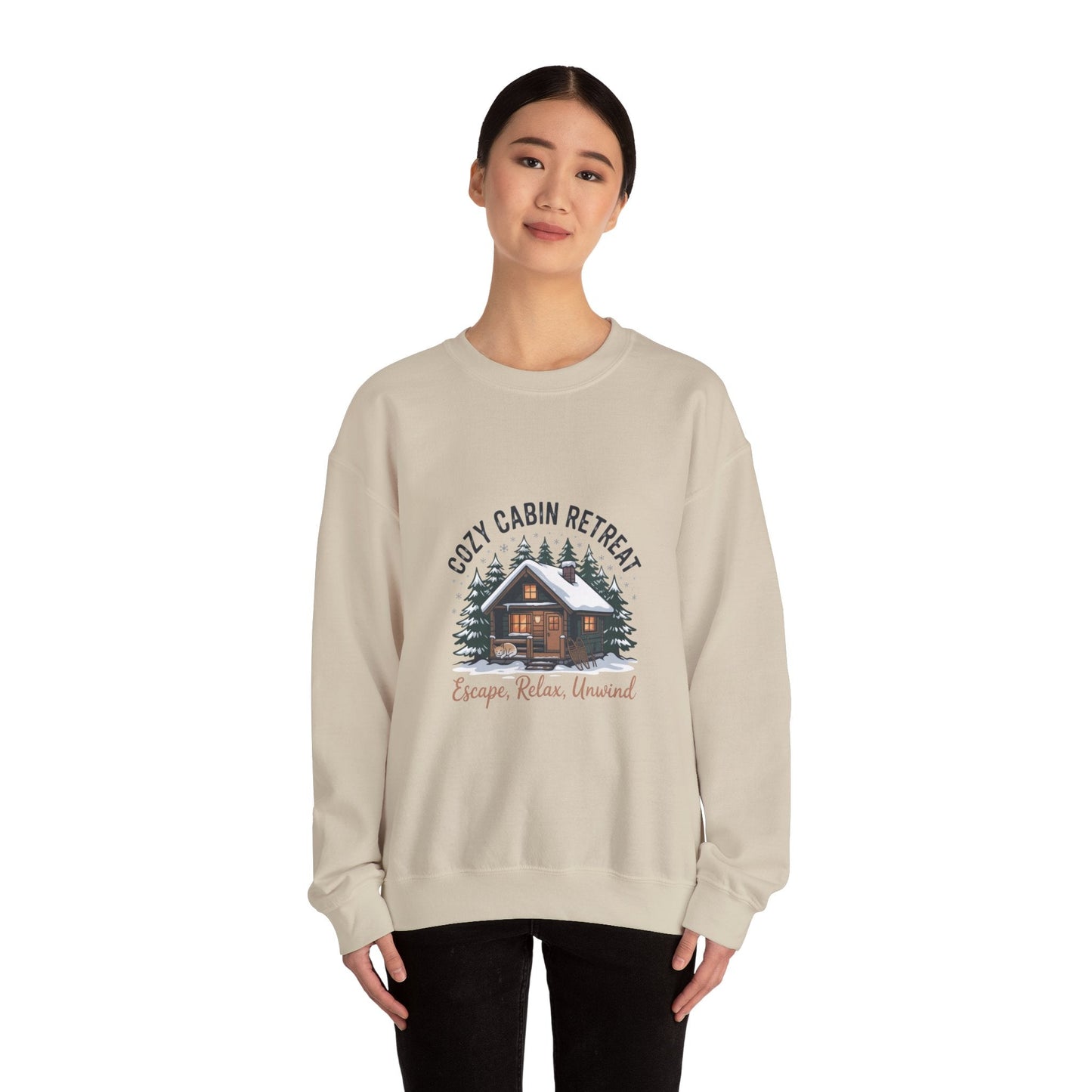 Cozy Cabin Retreat Sweatshirt | cabin vibes shirt, pine tree sweatshirt - FloofChonk