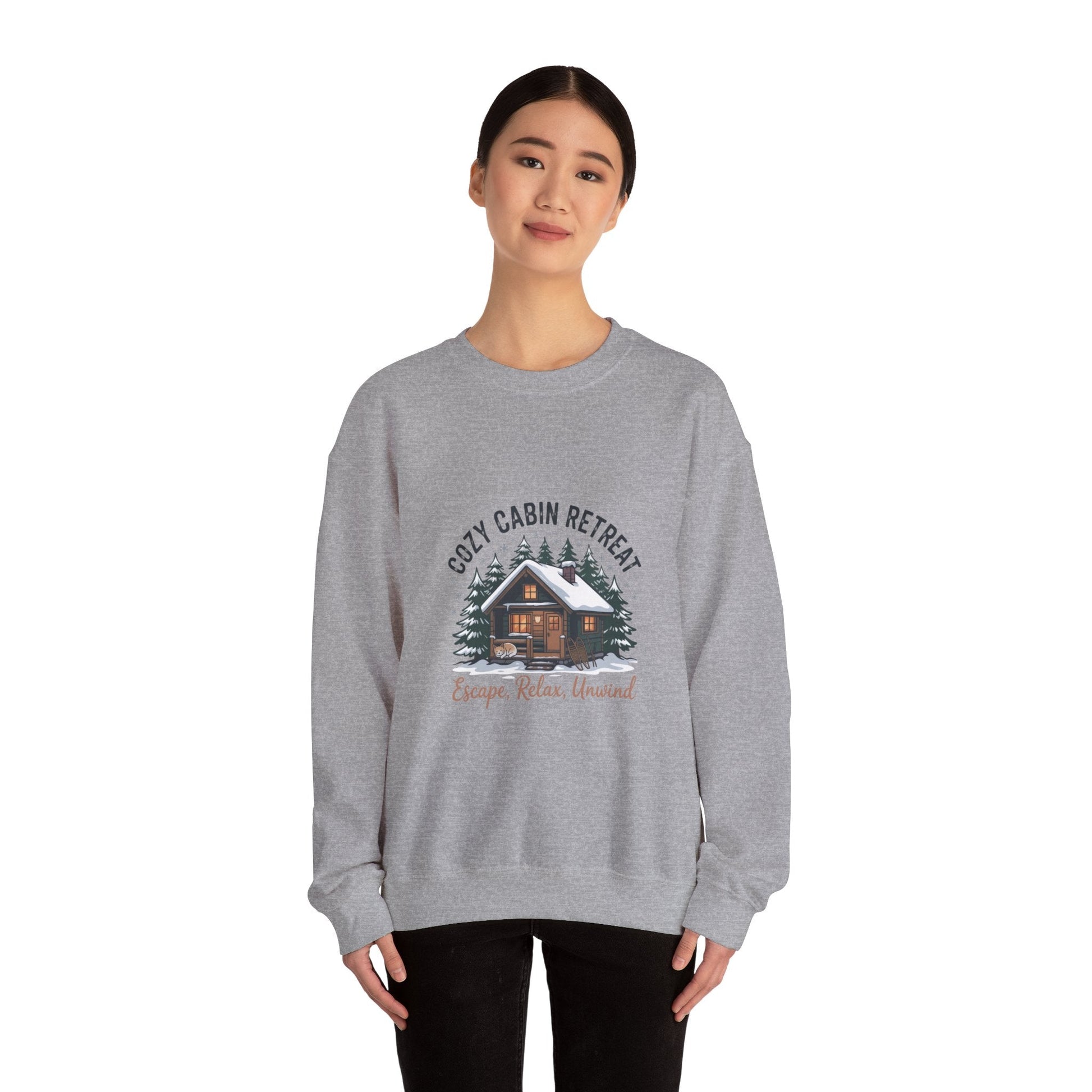 Cozy Cabin Retreat Sweatshirt | cabin vibes shirt, pine tree sweatshirt - FloofChonk