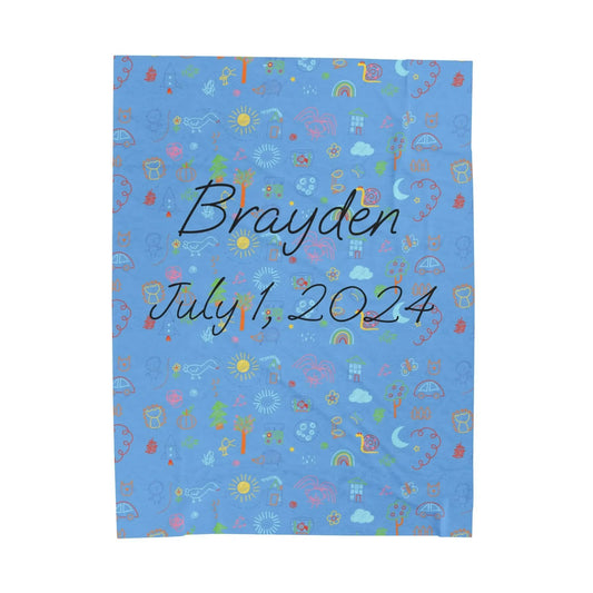 Custom Baby Blanket with Name - Personalized Gift for Cat Lovers | Soft Cozy Throw - FloofChonk